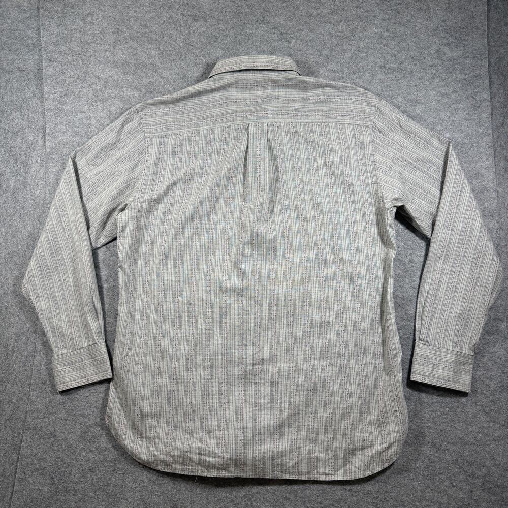 Vintage Tommy Bahama Silk Shirt Mens M Gray Long Sleeve Button Up Textured Beach - Picture 2 of 15